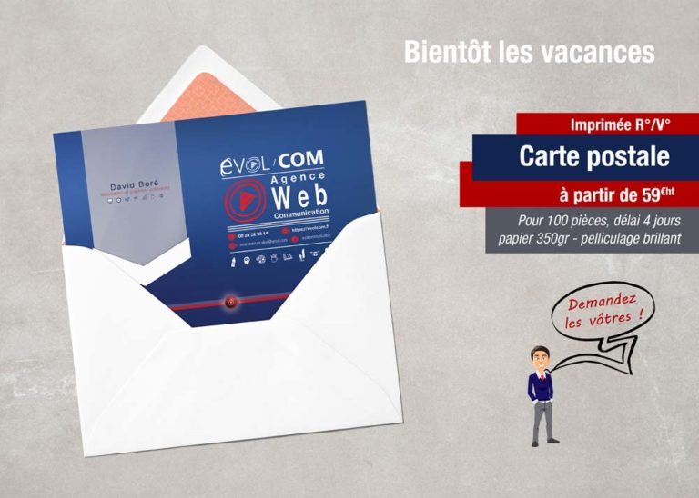 carte postale imprimé impression