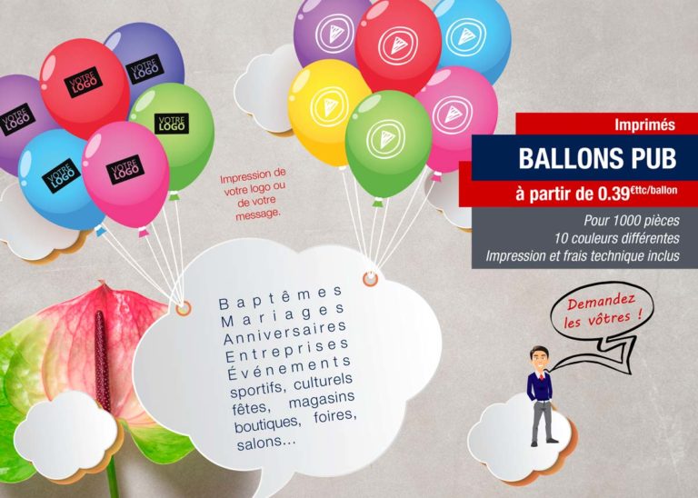 ballons publicitaires gars impression imprimé