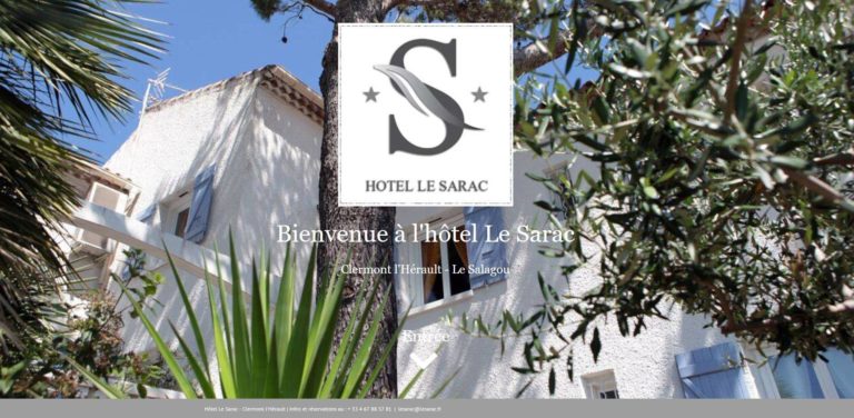 Creation de site internet sur clermont l'hérault d'un hotel
