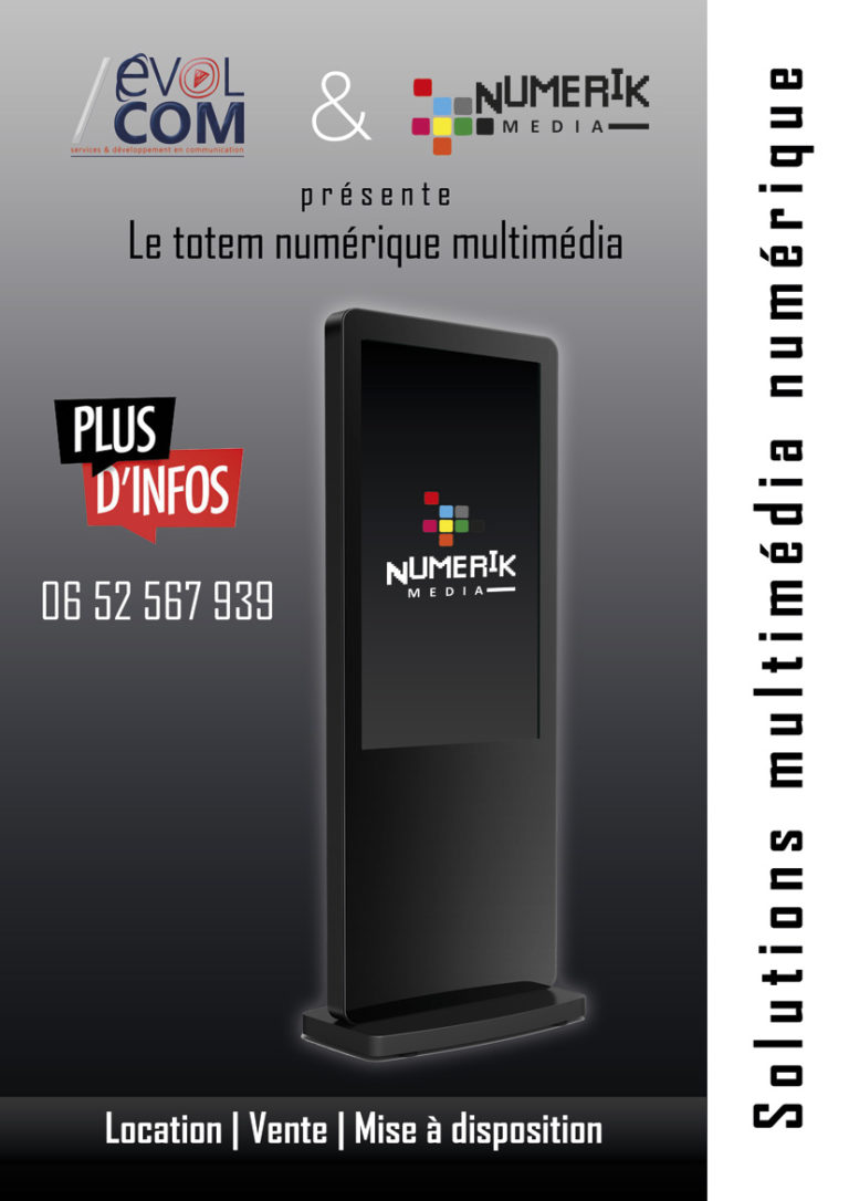 location de totem ecran multimedia numerique gard nimes
