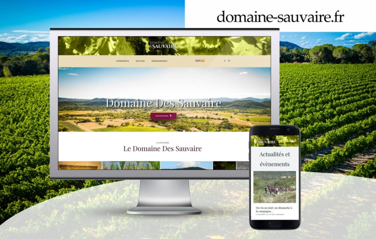 domaine des sauvaire creation site internet crespian