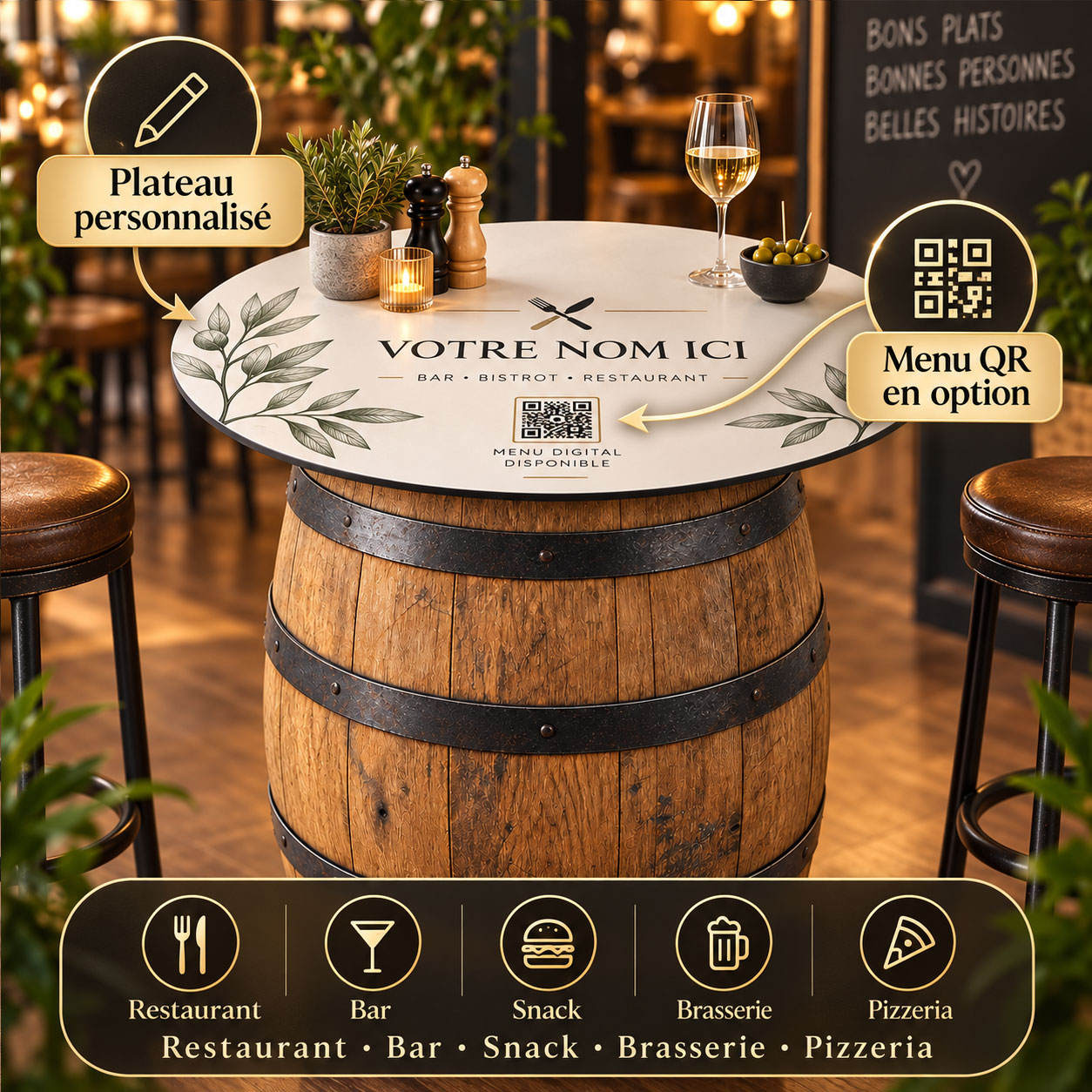 Le plateau Menu : un support personnalisé pour les professionnels de la restauration
